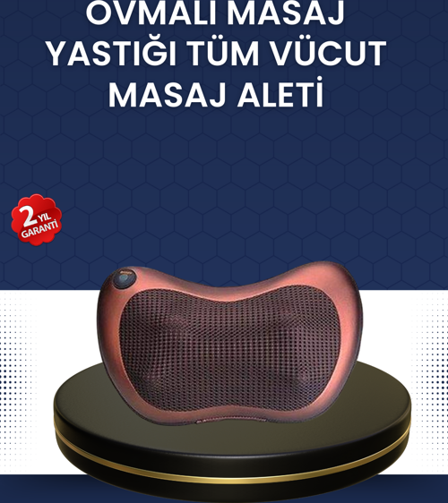 Isıtma Özellikli Derin Yoğurma Masaj Yastığı Priz & Çakmak Girişli