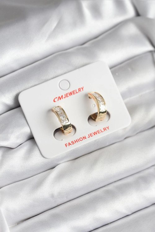 14K Gold Renk Kaplama CM Kadın Küpe