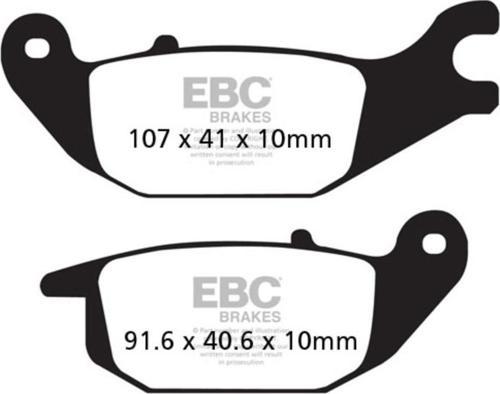 FA343 HONDA CBR125R 04-10 , YAMAHA TRICITY 125 14-16 ARKA FREN BALATASI