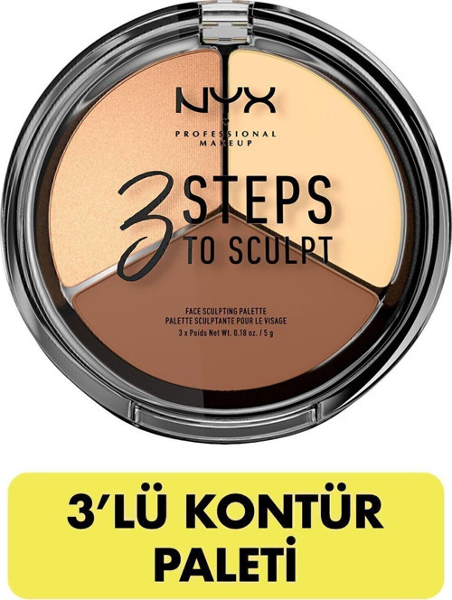 Professional Makeup 3'Lü Kontür Paleti - 3 Steps To Sculpt Light 800897098339