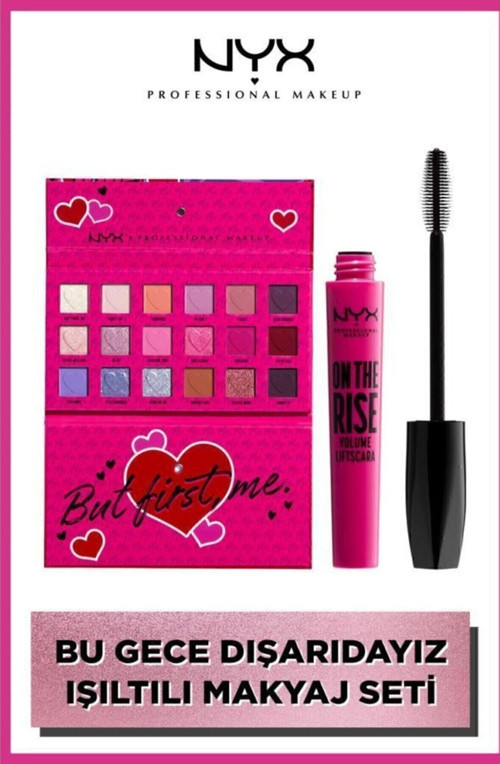Professional Makeup Işıltılı Makyaj Seti - On The Rise Volume Liftscara & 2 Me, Luv Me Shadow Far Paleti