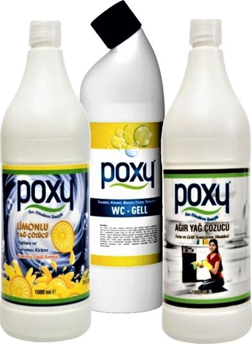 Ağır Yağ Çözücü 1 Lt & Limonlu Yağ Çözücü 1 Lt & Wc Jell 1 Lt