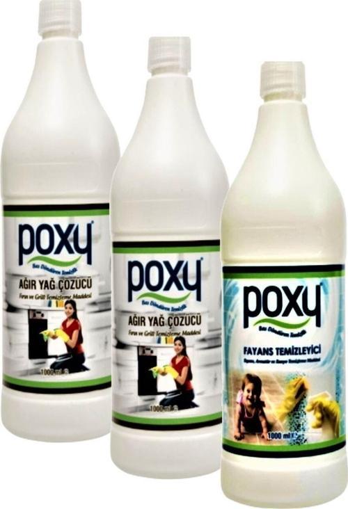 Ağır Yağ Çözücü 2 x 1 lt & Fayans Temizleyici 1 lt