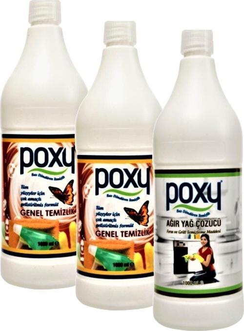 Çok Amaçlı Genel Temizlik Leke Çözücü 2 X 1 Lt & Ağır Yağ Çözücü 1 Lt
