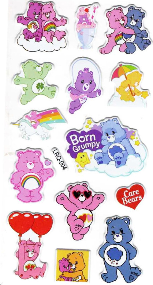 Sticker Kabartmalı Stiker Çıkartma Etiket (LRQ004)-18x9 cm- Arkadaş Ayılar