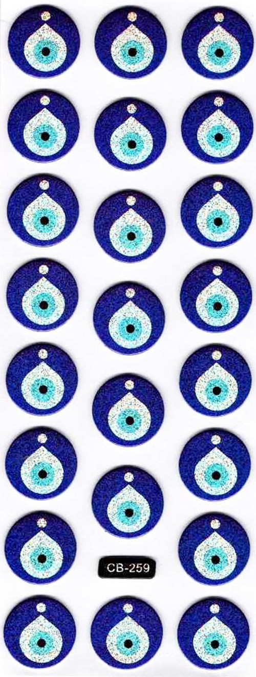 Sticker Kabartmalı Sticker Defter Planlayıcı Etiket (cb259) 16x7 cm- Damla Nazar Boncuğu