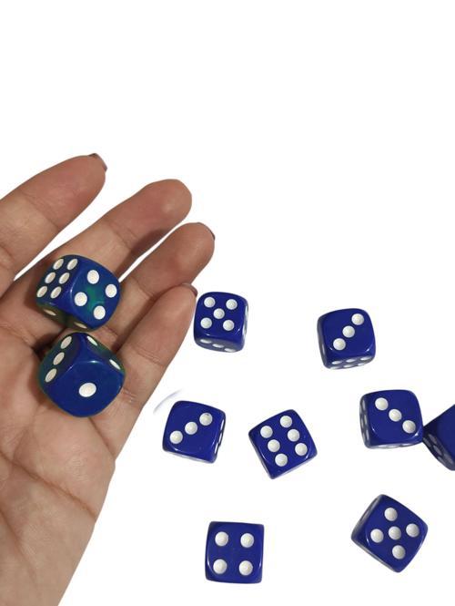 Mavi Okey Zarı Renkli Masa Oyunları Zarı - 2 Adet