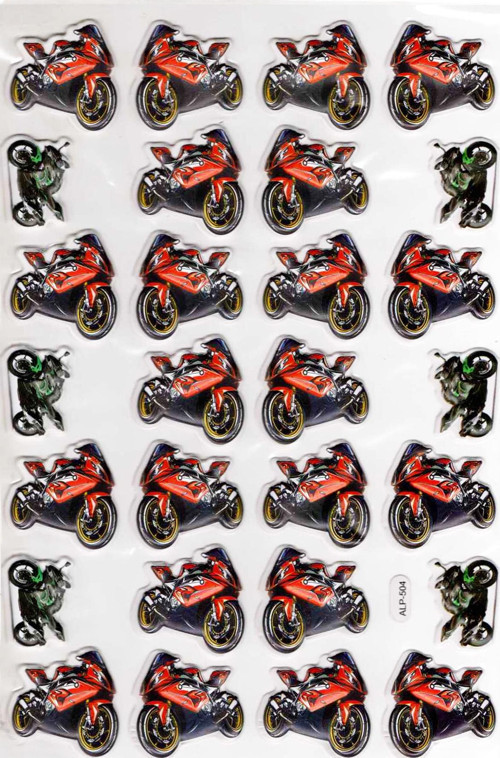 Sticker Kabartmalı A4 Boyutunda Stiker Defter, Planlayıcı Etiket-(lim504) - Motorsiklet