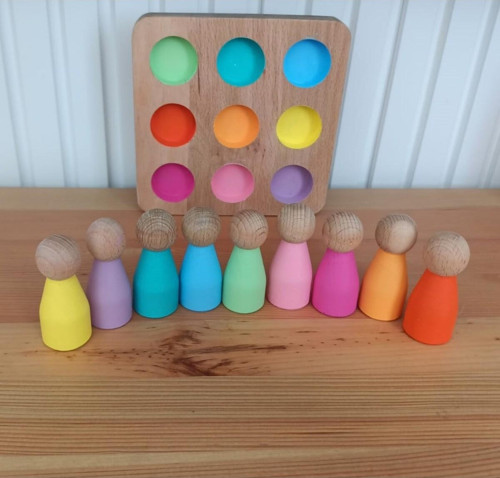 Eşleştirme Tablalı Peg Oyunu 9 Lu;