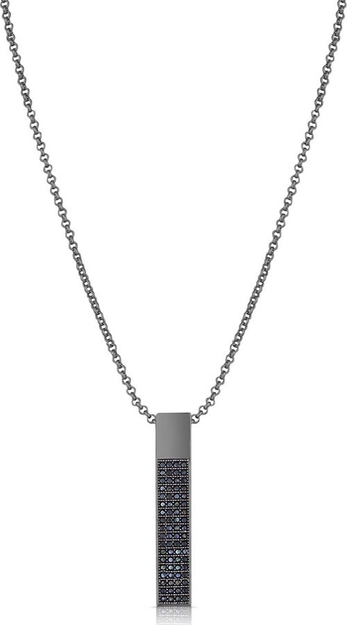 Dikdörtgen Model Zirkon Taşlı Füme Renk Kadın Kolye FRJ30437-537-B