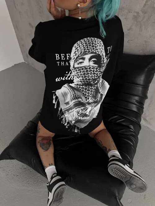 Unisex Baskılı Oversize TShirt