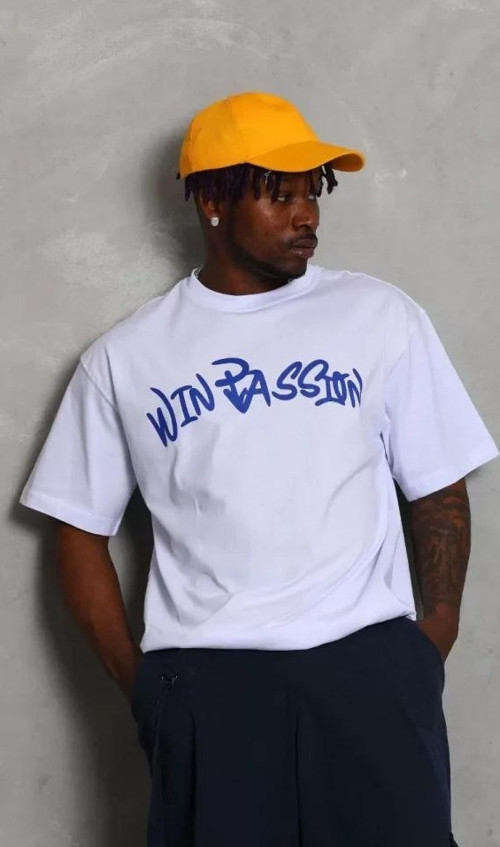 Unisex Oversize Baskılı Bisiklet Yaka TShirt