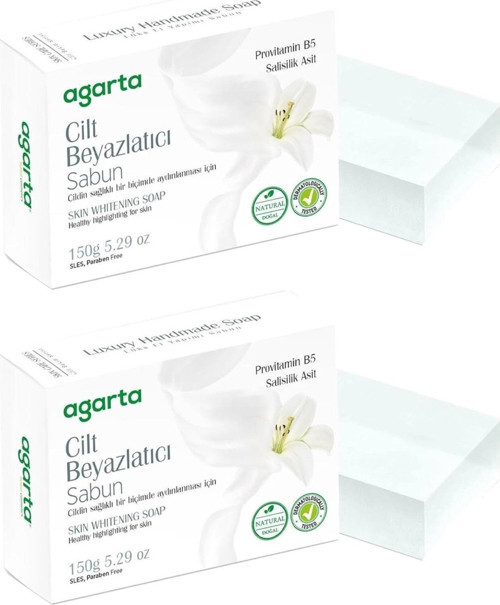 El Yapımı Doğal Sabun 150GR Cilt Beyazlatıcı (2 Li Set)