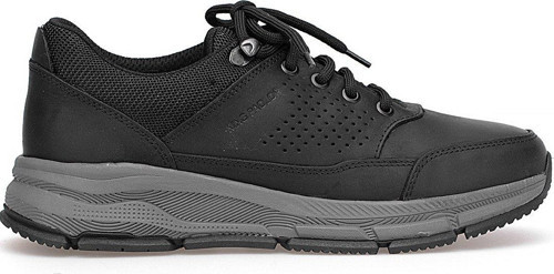 I1287 Kruvasan Erkek Hakiki Deri Yürüyüş Ayakkabısı Siyah