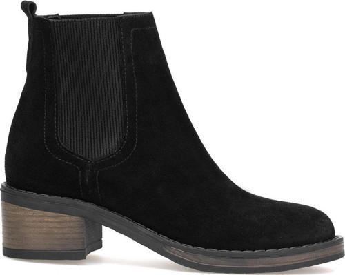Elit Evelindra Kadın Hakiki Süet Deri Chelsea Bot Siyah