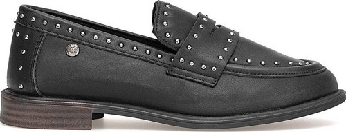 D25KA-3780 Kadın Hakiki Deri Casual Ayakkabı Siyah