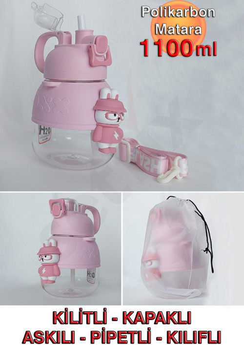 Polikarbon Figürlü Matara - 1100ml