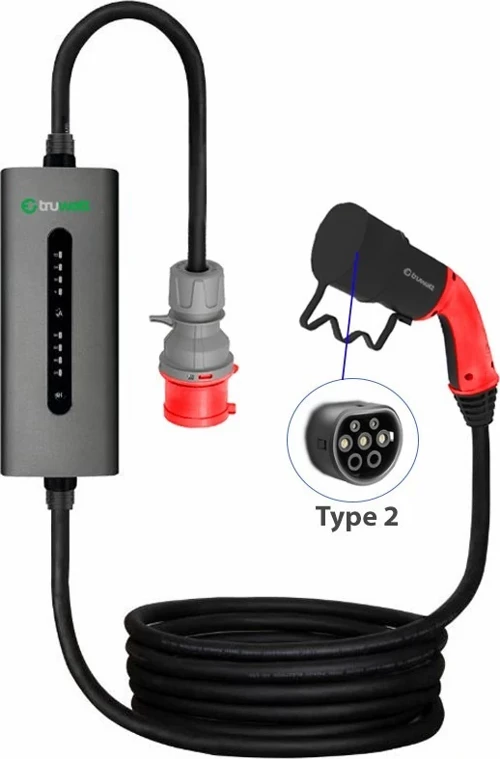 5 Metre 22kW Taşınabilir Elektrikli Araç Şarj Aleti