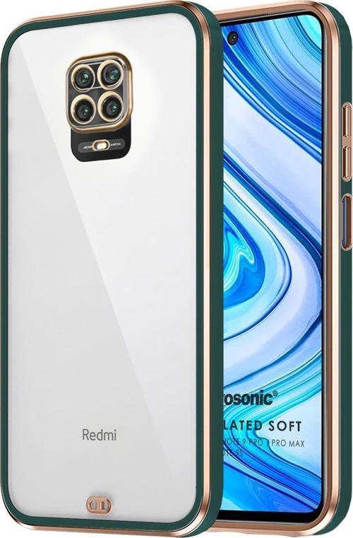 Xiaomi Redmi Note 9S Kılıf Laser Plated Soft Koyu Yeşil