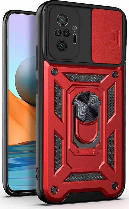 Xiaomi Redmi Note 10 Pro Kılıf Impact Resistant Kırmızı