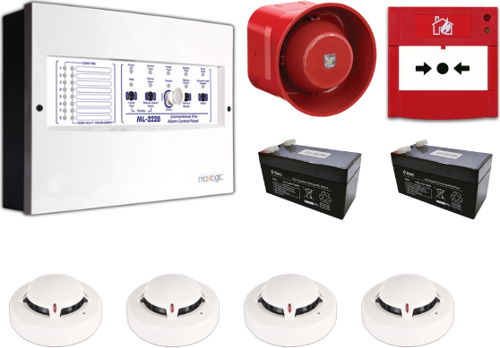 Maxlogic 4’lü Konvansiyonel Yangın Alarm Seti