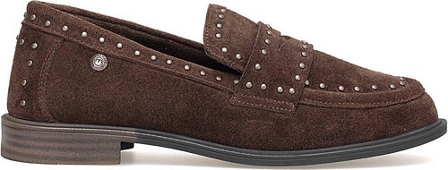 D25KA-3780 Kadın Hakiki Süet Deri Casual Ayakkabı Kahverengi