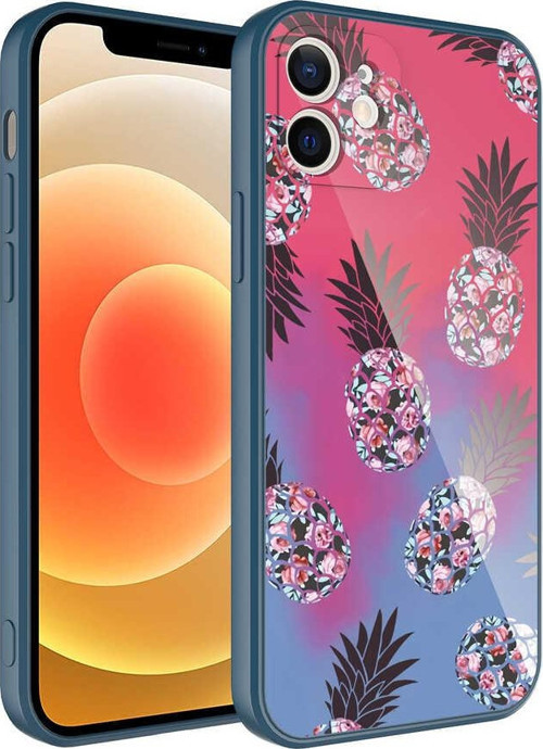 iPhone 12 Uyumlu Kamera Korumalı Desenli Sert Silikon MKST Epoksi Kılıf-NO3