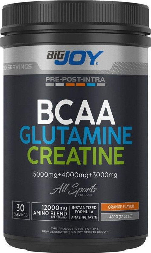 Amino Asit - KREATİN+Bcaa+Glutamine PORTAKAL Aromalı 30 Servis 480gr