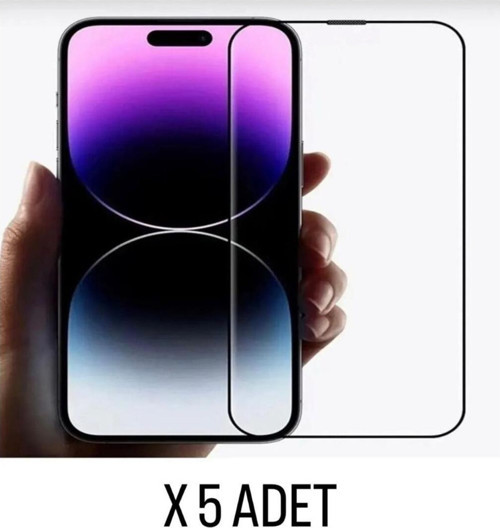 İphone 14 Promax Ekran Koruyucu Tam Kaplayan Cam 5 Adet Antistatik Üst Kalite Ürün 5'Li