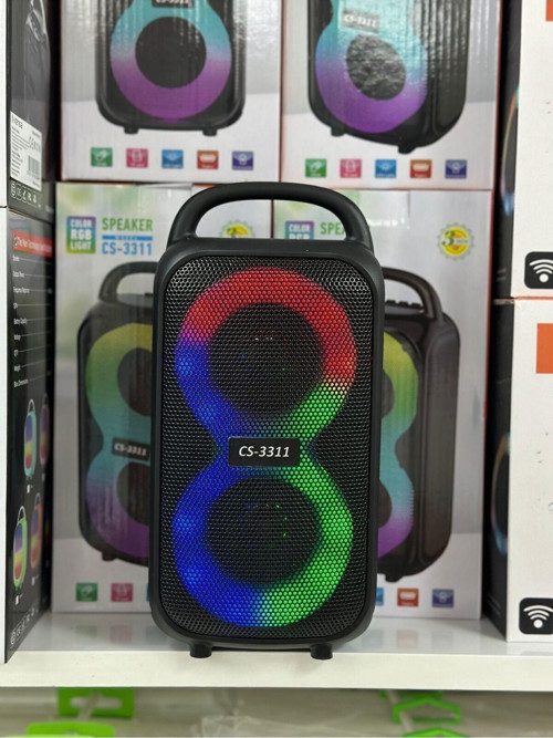 Orta Boy Çift Kabin Bluetooth Hoparlör Ses Bombası Led Işıklı