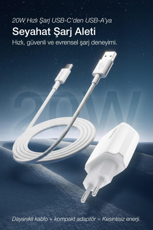 Şarj Cihazı Yeni Nesil Qc 3.0 20 W Typc-E Uyumlu Tüm Akıllı Telefonlara Uyumlu