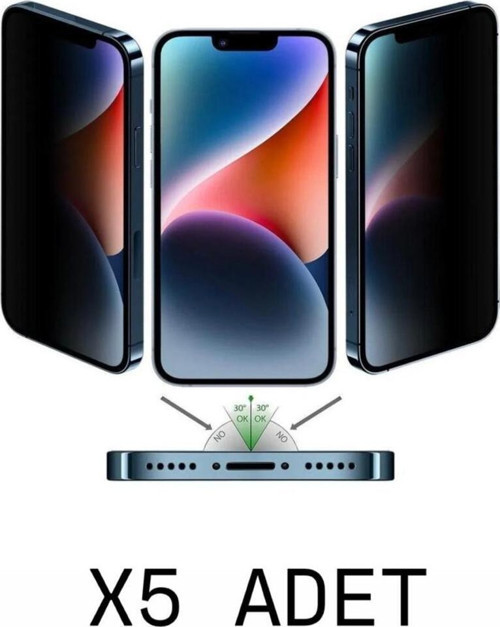 İphone 14 Hayalet Cam 5 Adet Antistatik Üst Kalite Ürün 5'Li