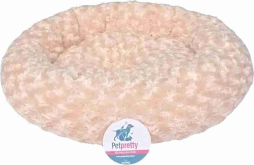 PET PRETTY SİMİT YATAK PELUŞ BEYAZ 55x55cm