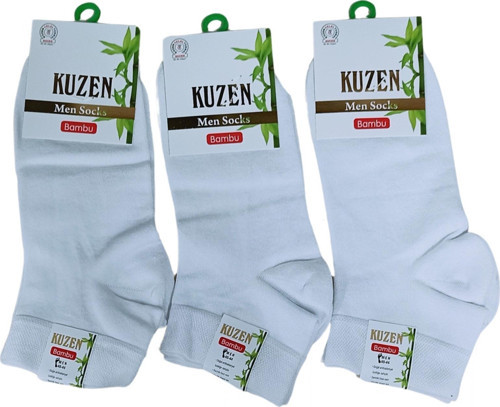 Kuzen Dikişsiz Yarım Konç Bambu Erkek Çorap 3 Adet