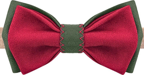 Yeni Yıl Temalı Yeşil Kırmızı Çocuk ve Bebek Papyonu