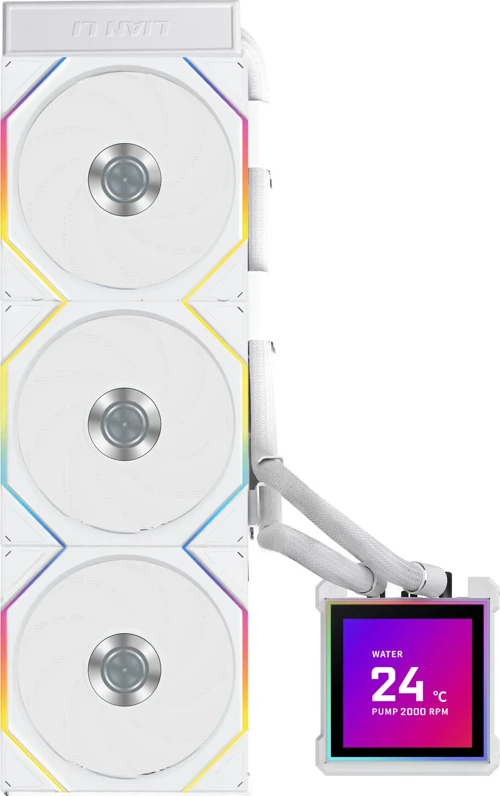 HydroShift II LCD-S 360TL AiO sıvı soğutucu, RGB, LCD ekran - 360 mm, beyaz