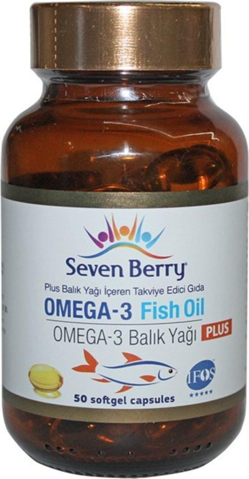 BERRY OMEGA-3 FISH OIL PLUS KAPSÜL (CAM ŞİŞE), BALIK YAĞI İÇEREN TAKVİYE EDİCİ GIDA 50 kapsül