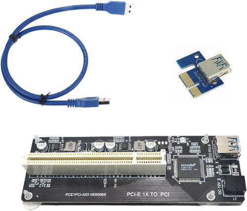 Ver06 PCI-E USB 3.0 Riser Kartı 1x to 16x Mining-Bitcoin-Crypto