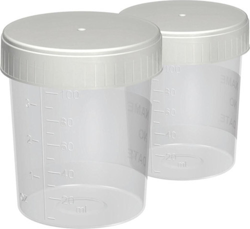 Non Steril Idrar Numune Kabı 50 Adet Beyaz Kapak