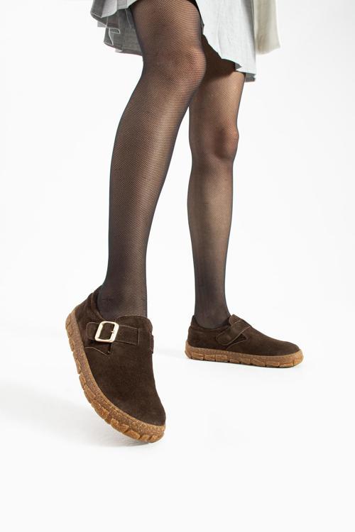 Kadın Comfort Süet Deri Kahverengi Ayakkabı Şık ve Kullanışlı Tasarım