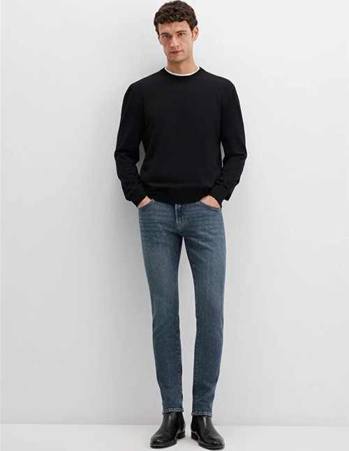 Mavı M0042489342 James Dark Space Blue Mavı Black Erkek Skınny Denım Pantolon