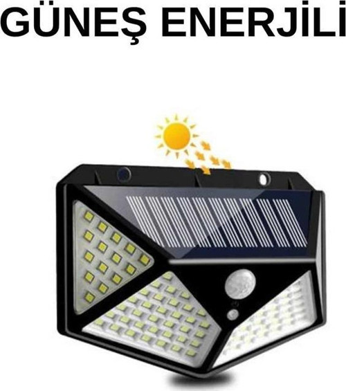 Solar Sensörlü Duvar Lambası Bahçe Lambaso Parlak Beyaz Işık Suya Dayanıklı