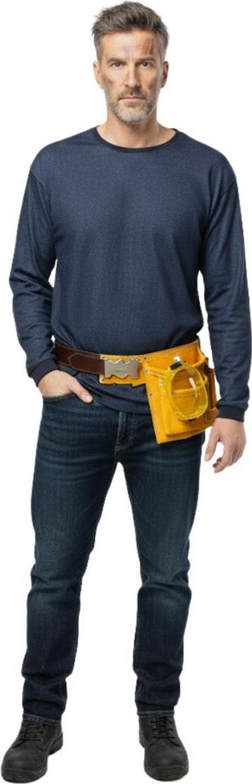Kot Kaplamalı Kaynakçı Sweatshirt Kahverengi
