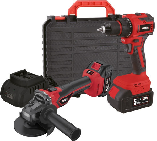 ATBL 21 2'li Kömürsüz Akülü Set Matkap + Taşlama 2 x 5.0Ah Akü - A0104099