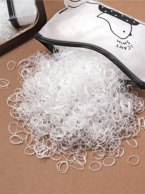 Ultra Esnek Kopmaz Şeffaf Saç Örgü Lastiği 500 Adet