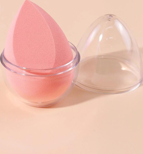 Hijyenik Saklama Kutulu Pembe Makyaj Süngeri