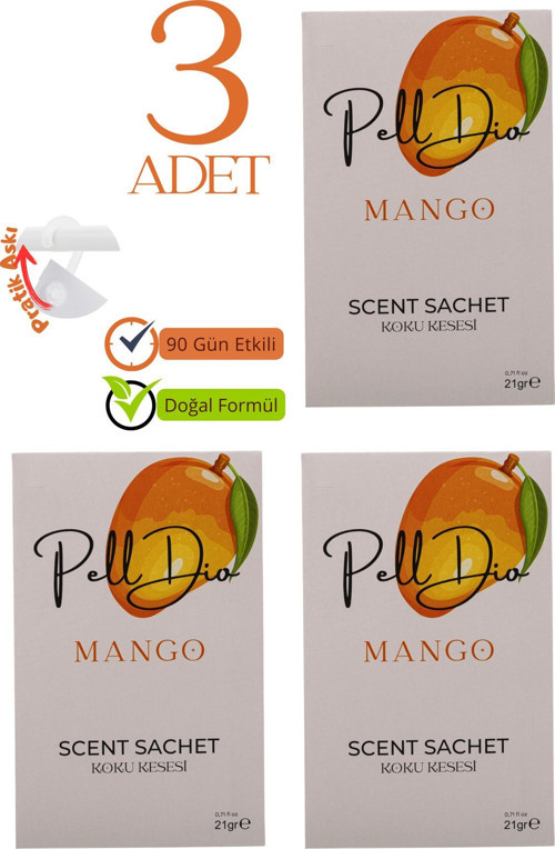 3'Lü Mango Ayakkabılık Dolap Ve Çekmece Parfümlü Kese Kokusu Oda Koku Kesesi