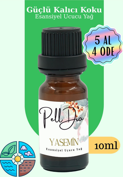 Jasmine Esansiyel Uçucu Koku Yağı Buhurdanlık Yağı Difüzör Esansı Hobi Esans Ortam Oda 10Ml