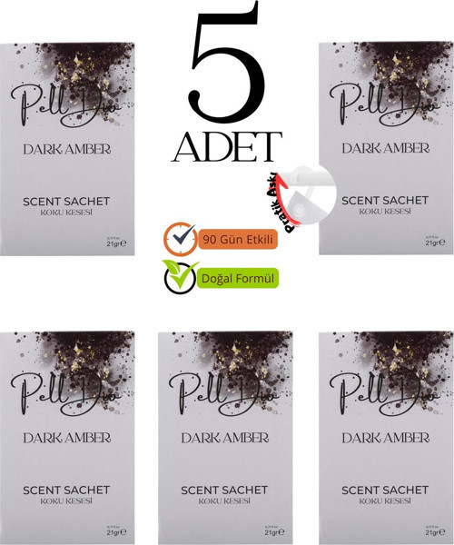 5'Li Dark Amber Ayakkabılık Dolap Ve Çekmece Parfümlü Kese Kokusu Oda Koku Kesesi