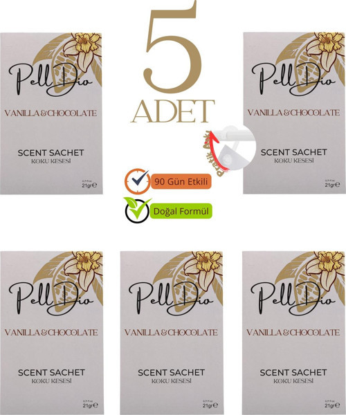 5'Li Vanilla Ayakkabılık Dolap Ve Çekmece Parfümlü Kese Kokusu Oda Koku Kesesi